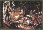 Max Slevogt Don Juans Begegnung mit dem steinernen Gast, oil painting on canvas